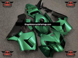 Green and Matte Black Fairing Kit for a 2005 and 2006 Honda CBR600RR motorcycle