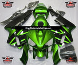 Green and Black Fairing Kit for a 2005 and 2006 Honda CBR600RR motorcycle