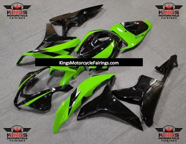 Neon Green and Black Fairing Kit for a 2007 and 2008 Honda CBR600RR motorcycle