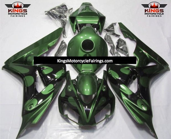 Honda CBR1000RR (2006-2007) Green & Black Tribal Fairings