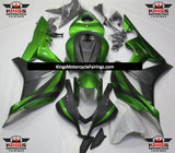 Green and Matte Black Fairing Kit for a 2007 and 2008 Honda CBR600RR motorcycle