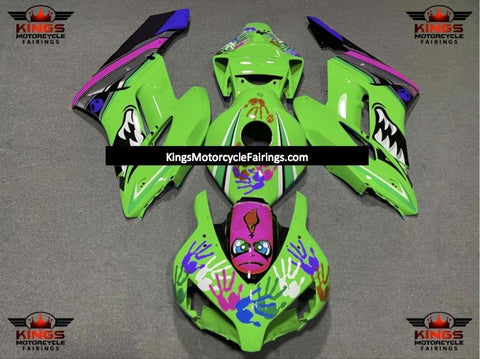 Honda CBR1000RR (2004-2005) Green & Purple Shark Fairings