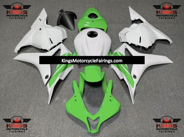Green and White Fairing Kit for a 2009, 2010, 2011 & 2012 Honda CBR600RR motorcycle