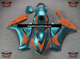 Green Teal and Orange Fairing Kit for a 2012, 2013, 2014, 2015 & 2016 Honda CBR1000RR motorcycle