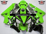 Lime Green and Black Fairing Kit for a 2005 and 2006 Honda CBR600RR motorcycle