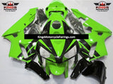 Lime Green and Black Fairing Kit for a 2005 and 2006 Honda CBR600RR motorcycle