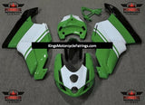 Green, White and Black Fairing Kit for a 2005 & 2006 Ducati 749 motorcycle