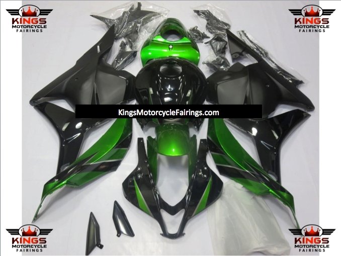 Honda CBR600RR Fairing set (2009-2012) Green, Black, Matte Black from KingsMotorcycleFairings.com