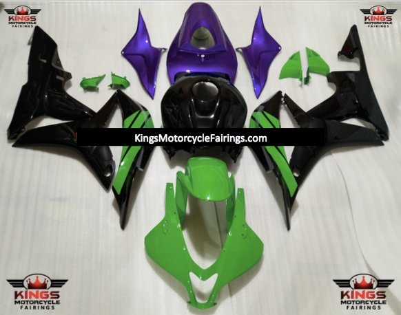 Honda CBR600RR (2007-2008) Green, Black & Purple Fairings