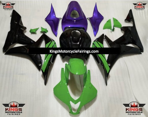 Honda CBR600RR (2007-2008) Green, Black & Purple Fairings