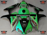 Green, Black and Red Fairing Kit for a 2006 & 2007 Honda CBR1000RR motorcycle