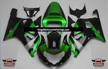 Suzuki GSXR750 (2000-2003) Green, Black & Silver Fairings