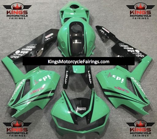 Honda CBR600RR (2013-2021) Green, Black & White HANNspree Fairings