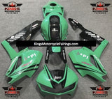 Green, Black and White HANNspree Fairing Kit for a 2013, 2014, 2015, 2016, 2017, 2018, 2019, 2020 & 2021 Honda CBR600RR motorcycle
