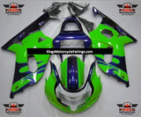 Suzuki GSXR600 (2000-2003) Green, Blue, Black & White Tribal Fairings