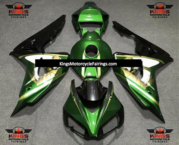 Honda CBR1000RR (2006-2007) Green, Gold & Black Anime Fairings