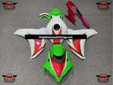 Green, Red and White Fairing Kit for a 2008, 2009, 2010 & 2011 Honda CBR1000RR motorcycle
