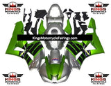 Green, Silver and Black Fairing Kit for a 2013, 2014, 2015, 2016, 2017, 2018, 2019, 2020 & 2021 Honda CBR600RR motorcycle