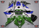 Green, White, Blue, Stars & Stripes Fairing Kit for a 2007 and 2008 Honda CBR600RR motorcycle