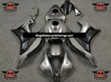 Grey and Matte Black Fairing Kit for a 2007 and 2008 Honda CBR600RR motorcycle