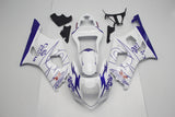 White and Blue Tribal Corona Fairing Kit for a 2003 & 2004 Suzuki GSX-R1000 motorcycle