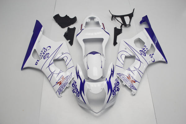 Suzuki GSXR1000 (2003-2004) White & Blue Tribal Corona Fairings