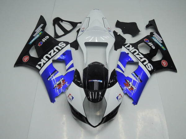 Suzuki GSXR1000 (2003-2004) White, Blue & Black Elf Fairings