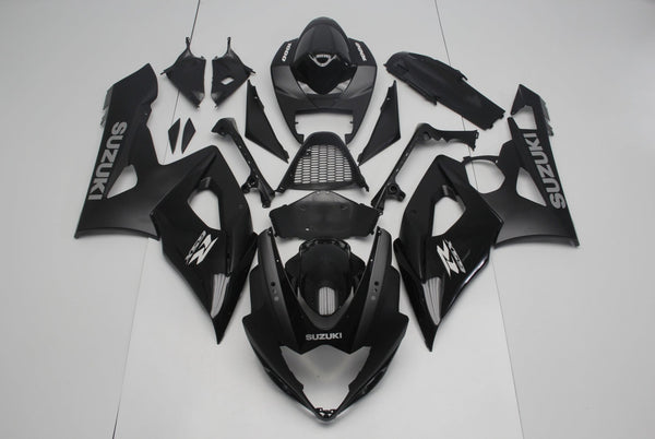 Suzuki GSXR1000 (2005-2006) Matte Black, Gloss Black & Silver Fairings