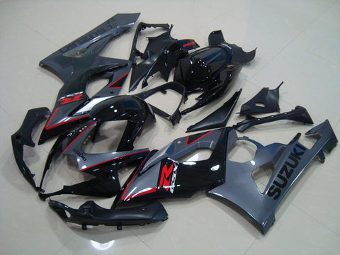 Suzuki GSXR1000 (2005-2006) Black, Gray & Red Fairings