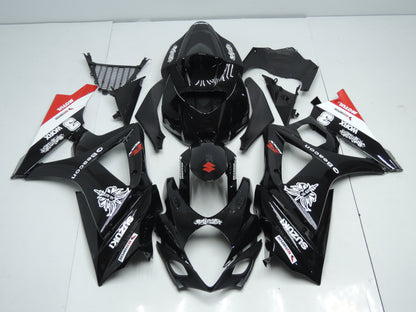 Suzuki GSXR1000 (2007-2008) Black, White & Red Beacon Fairings