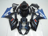 Black and Blue Flames Fairing Kit for a 2007 & 2008 Suzuki GSX-R1000 motorcycle