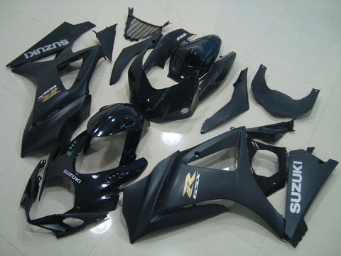 Suzuki GSXR1000 (2005-2006) Matte Black, Gloss Black, Silver & Gold Fairings