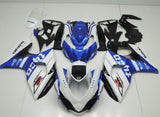 White, Blue and Black Tyco Fairing Kit for a 2009, 2010, 2011, 2012, 2013, 2014, 2015 & 2016 Suzuki GSX-R1000 motorcycle