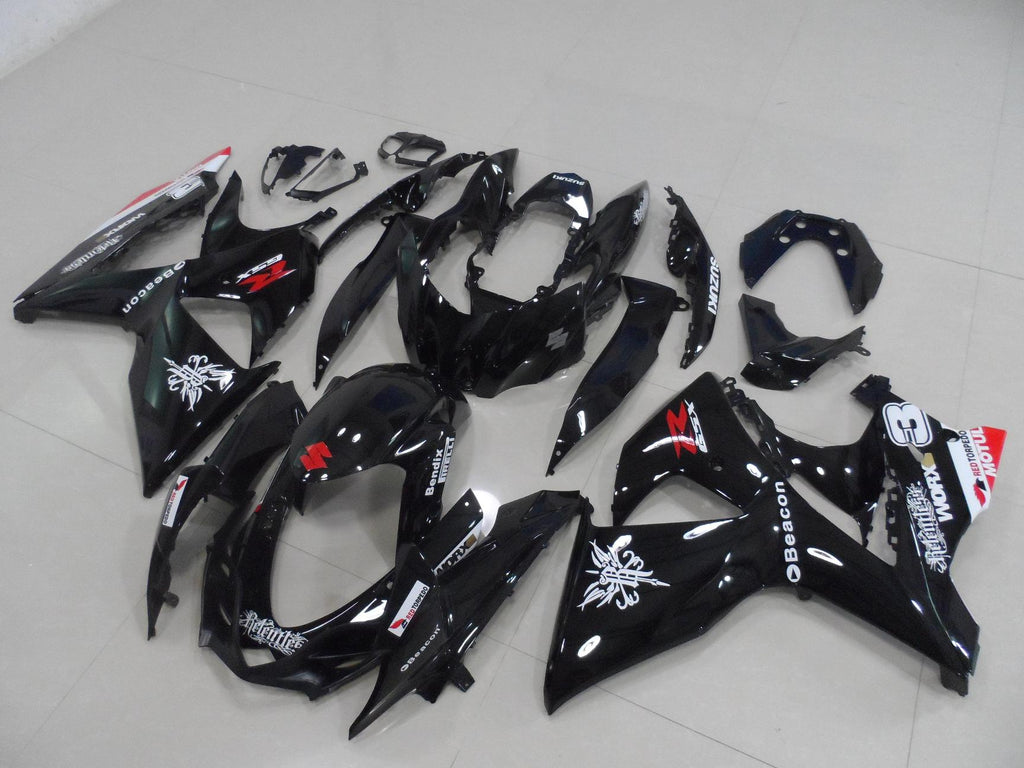 Suzuki GSXR1000 Fairings (2009-16) Black, Red, White Beacon