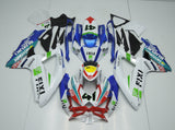 Suzuki GSXR1000 (2009-2016) White, Blue, Green & Red Fixi #41 Fairings