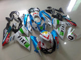 White, Blue, Green and Red Fixi #2 Fairing Kit for a 2009, 2010, 2011, 2012, 2013, 2014, 2015 & 2016 Suzuki GSX-R1000 motorcycle.