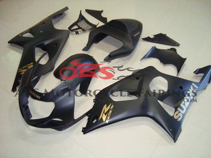 Suzuki GSXR1000 (2000-2002) Matte Black & Gold Fairings