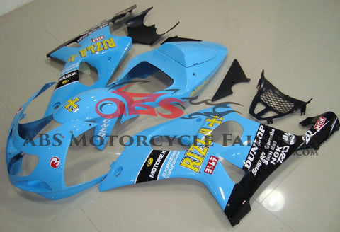 Suzuki GSXR1000 (2000-2002) Light Blue & Black Rizla Fairings