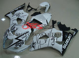 White and Black Corona Fairing Kit for a 2003 & 2004 Suzuki GSX-R1000 motorcycle