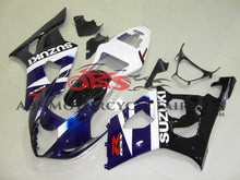 Dark Blue, Black and White Fairing Kit for a 2003 & 2004 Suzuki GSX-R1000 motorcycle