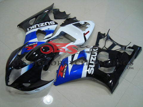 Suzuki GSXR1000 (2003-2004) Black, Blue & White Fairings