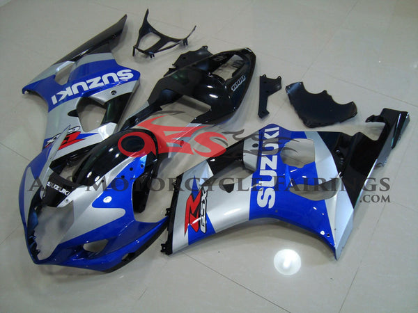 Suzuki GSXR1000 (2003-2004) Blue, Silver & Black Fairings