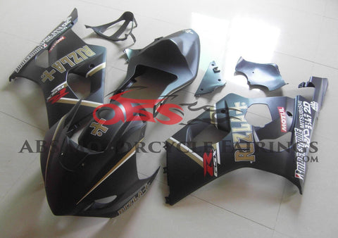Matte Black Rizla Race Fairing Kit for a 2003 & 2004 Suzuki GSX-R1000 motorcycle