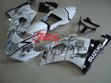 White and Black Corona Fairing Kit for a 2003 & 2004 Suzuki GSX-R1000 motorcycle