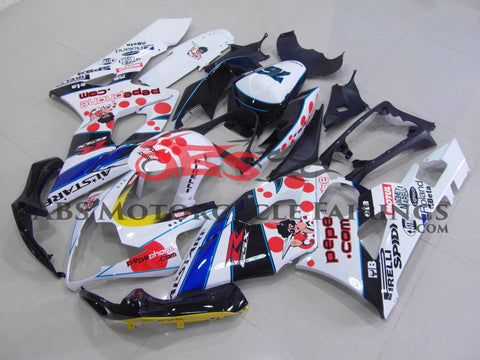 Suzuki GSXR1000 (2005-2006) White Pepe Phone Fairings
