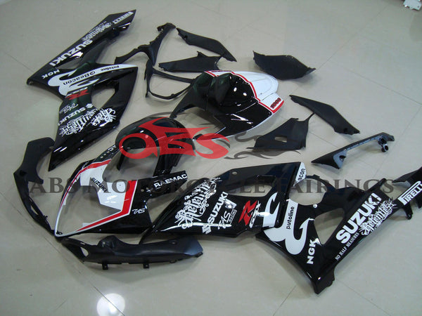 Suzuki GSXR1000 (2005-2006) Black, White & Red Beacon Fairings