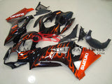 Suzuki GSXR1000 (2007-2008) Black & Orange Flame Fairings
