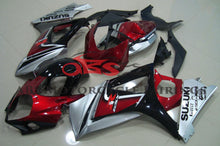 Candy Apple Red, Silver and Black Fairing Kit for a 2007 & 2008 Suzuki GSX-R1000 motorcycle at KingsMotorcycleFairings.com