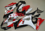 White, Red and Black Fairing Kit for a 2007 & 2008 Suzuki GSX-R1000 motorcycle