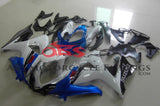 White, Blue and Black Fairing Kit for a 2009, 2010, 2011, 2012, 2013, 2014, 2015 & 2016 Suzuki GSX-R1000 motorcycle